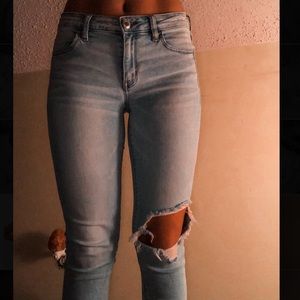 American Eagle distressed skinny jeans